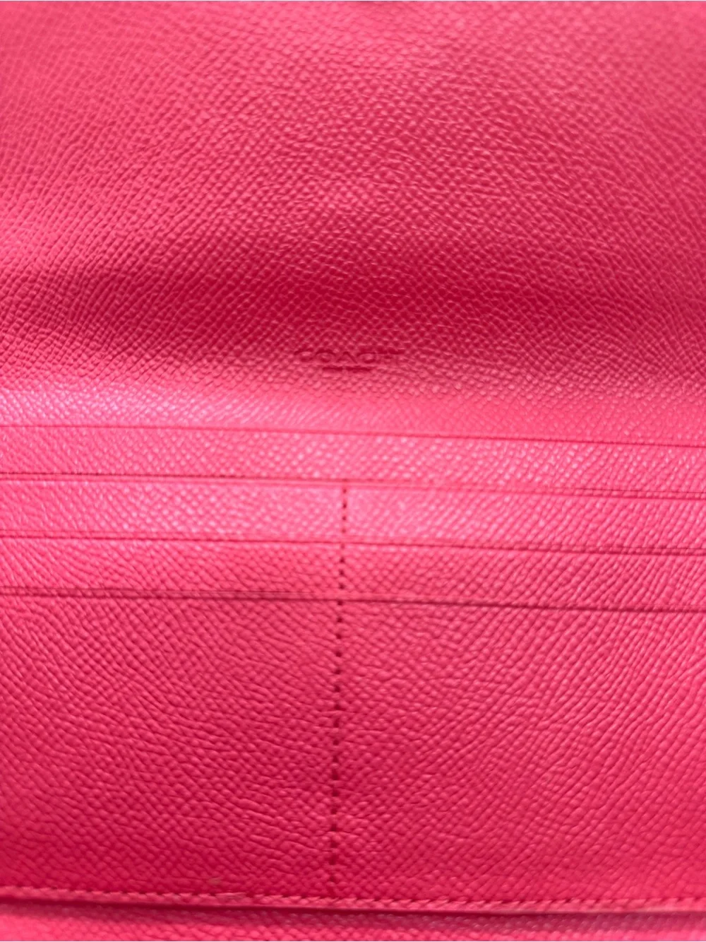 Coach Pebbled Leather Wallet and Checkbook holder - Rose Red NWOT!! Never Used!! - Picture 7 of 10